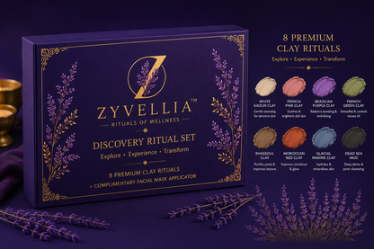 ✨ Zyvellia Discovery Ritual Set™ | 8 Premium Clay Rituals + Complimentary Facial Mask Applicator