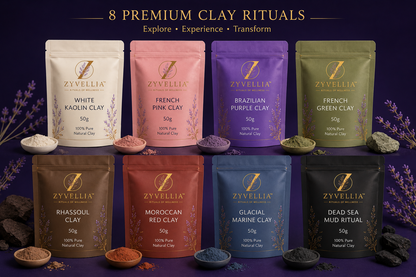 ✨ Zyvellia Discovery Ritual Set™ | 8 Premium Clay Rituals + Complimentary Facial Mask Applicator